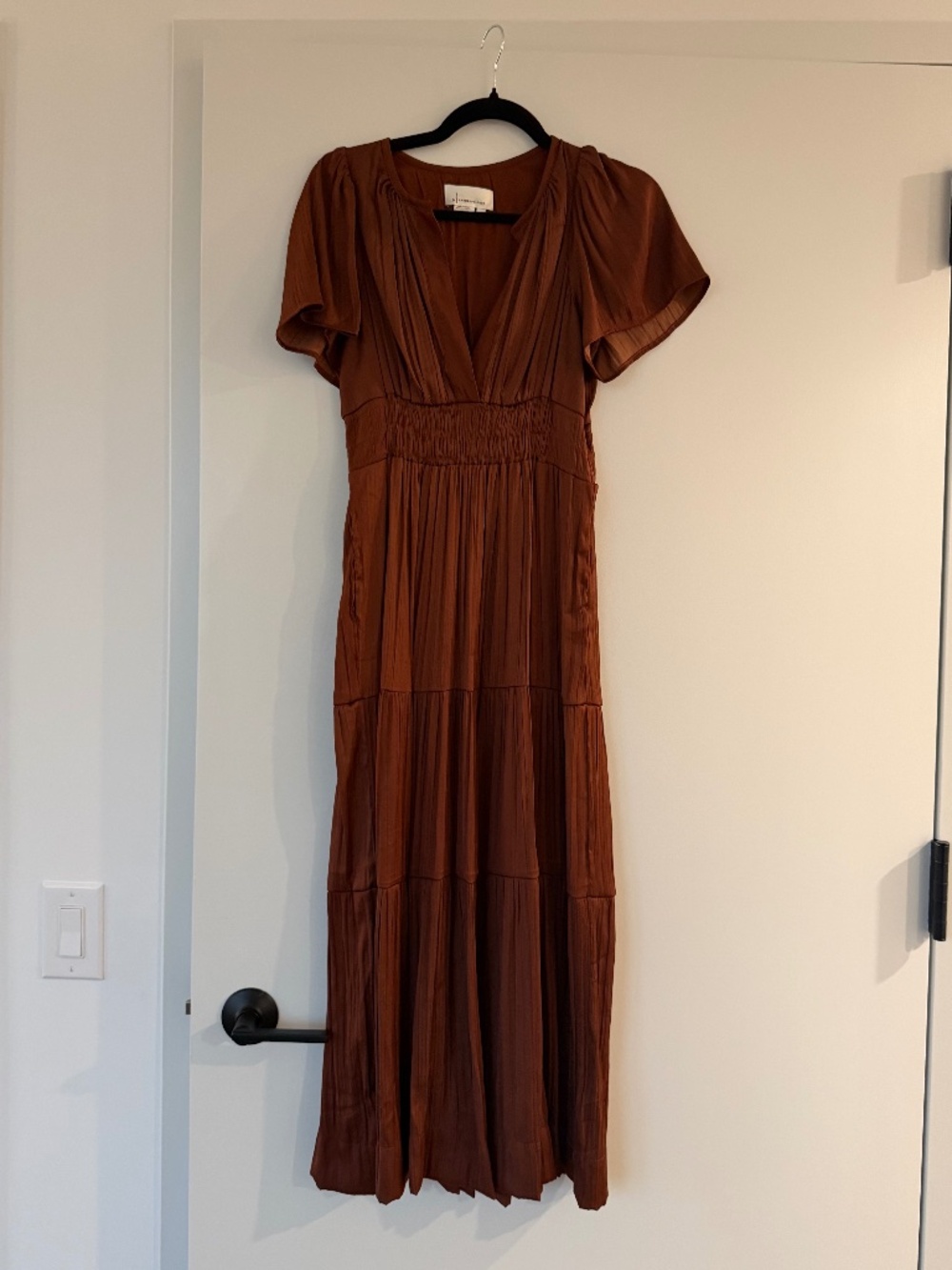 Anthropologie The Somerset Maxi Dress in Brown, XSP